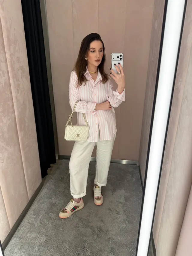 Camisa Listrada Rosa